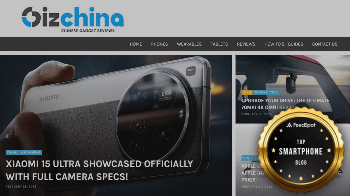 GizChina Recognized as a Top Smartphone Blog