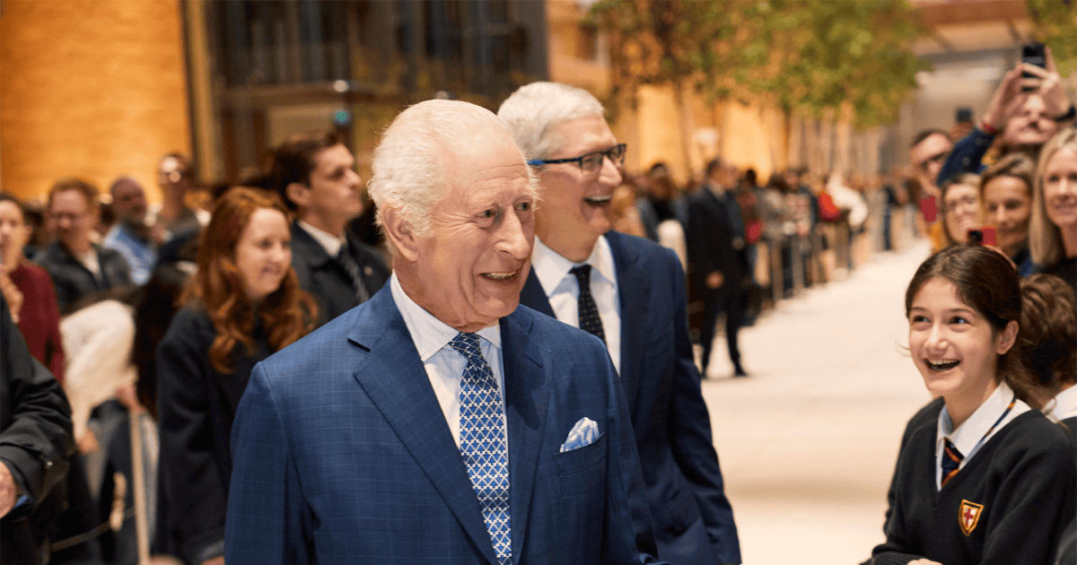 King Charles Visits Apple's UK Headquarters