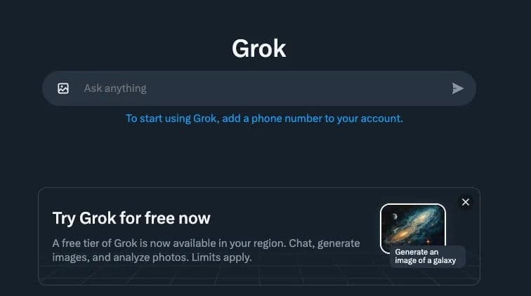 X Offers Free Access to Grok AI Chatbot